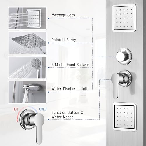 Shower Panel Tower System with view 3