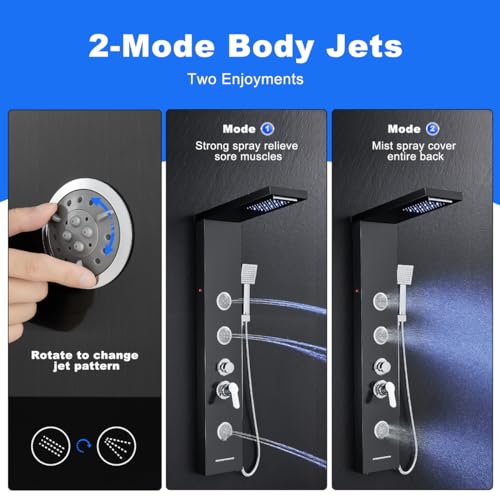 TSIBOMU Multi-Function LED Lights Shower view 5