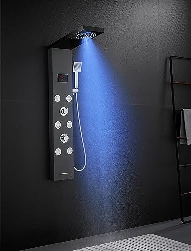 TSIBOMU LED Rainfall Shower Tower view 3