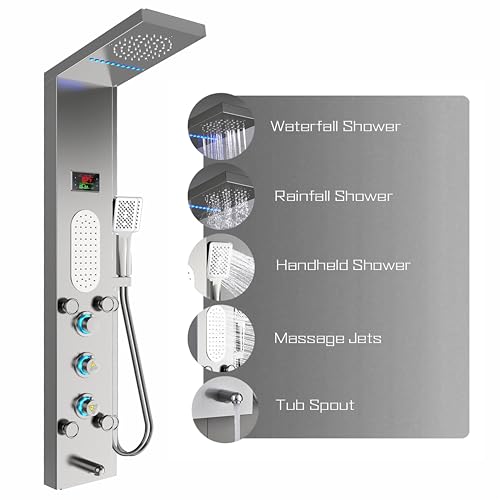 ELLO&ALLO LED Shower Panel Tower view 2