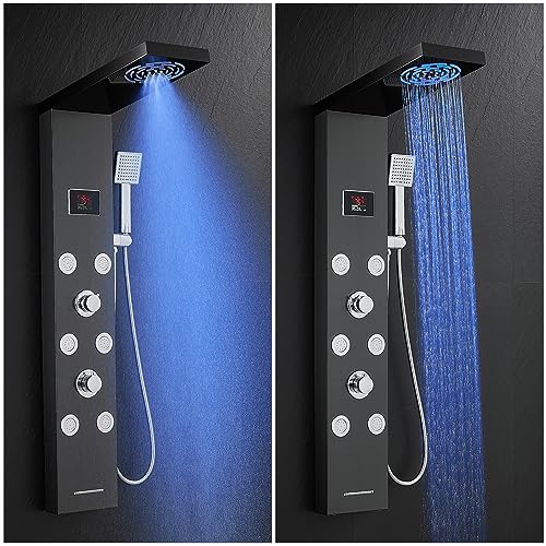 TSIBOMU LED Rainfall Shower Tower view 4