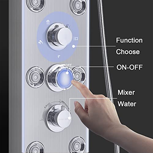 FUZ Contemporary Shower Panel Tower view 5