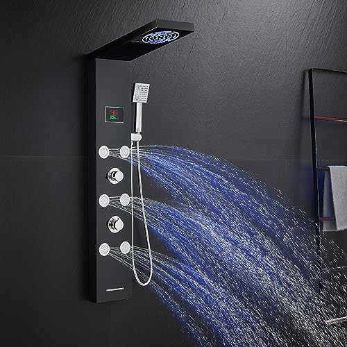 TSIBOMU LED Rainfall Shower Tower