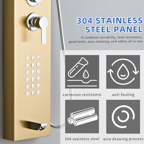 HSYLYPA 5-in-1 Shower Panel Tower view 3