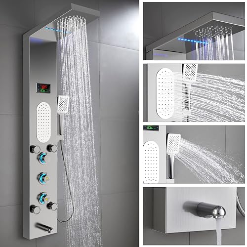 ELLO&ALLO LED Shower Panel Tower view 3