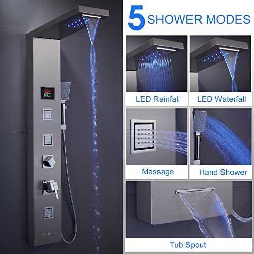 MENATT LED Shower Panel 5-in-1 view 4
