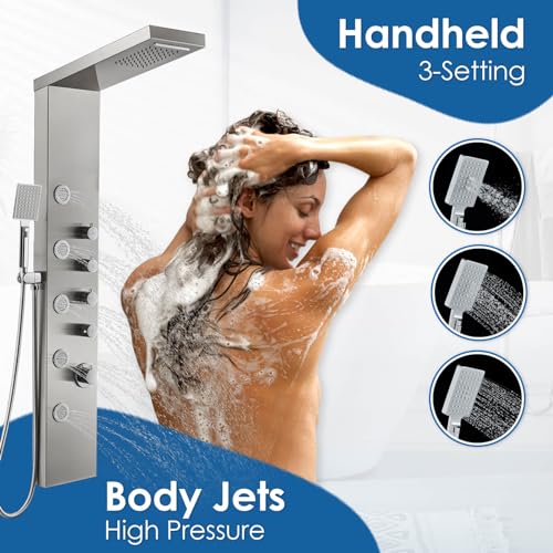 ROVOGO Shower Panel Tower with view 4