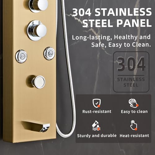 HSYLYPA LED 5-in-1 Shower Panel view 2