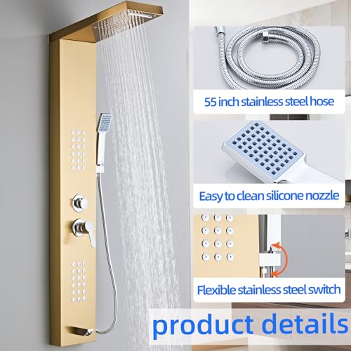 HSYLYPA 5-in-1 Shower Panel Tower view 5