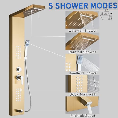 HSYLYPA 5-in-1 Shower Panel Tower view 2