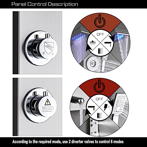 ELLO&ALLO Stainless Steel Shower Panel view 3