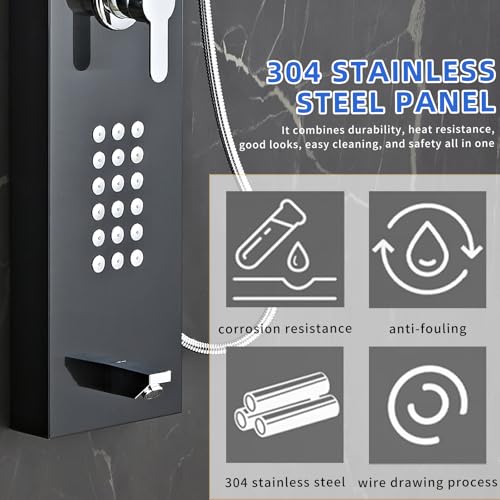 HSYLYPA 5-in-1 Shower Panel Tower view 2